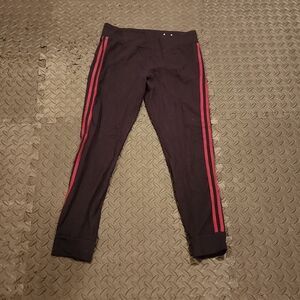 Black and red striped joggers